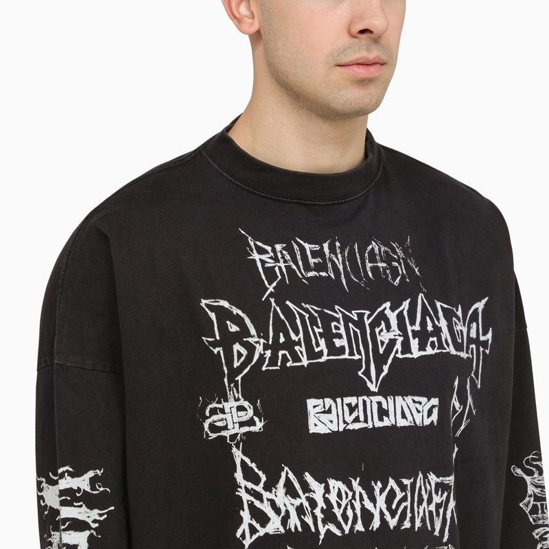 Balenciaga Balenciaga Diy Metal Black/White Long-Sleeved T-Shirt Size US L / EU 52-54 / 3 - 4 Thumbnail