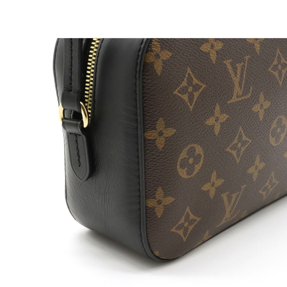 Louis Vuitton Monogram Saintonge Shoulder Bag 2way Handbag Tassel Leather Noir Black