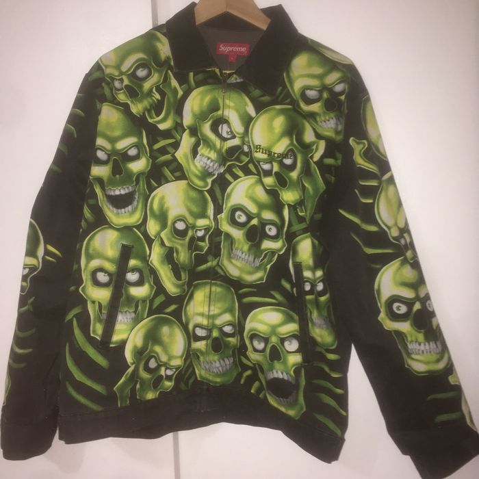 Supreme skull cheap work jacket