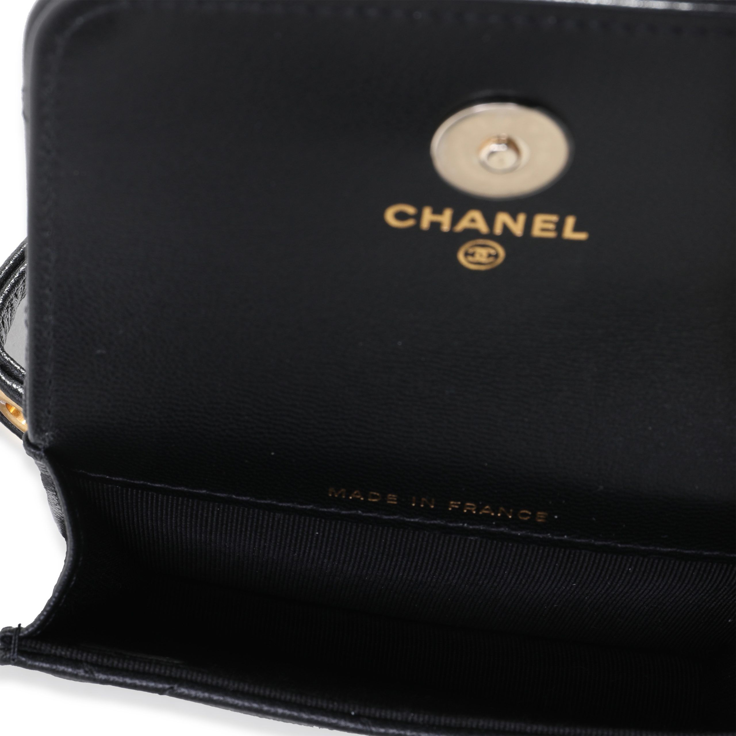 Chanel Black Quilted Goatskin Punk Chain Mini Belt Bag