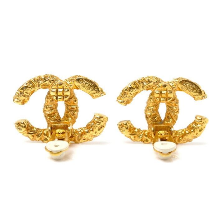 Chanel CHANEL GP Coco Mark Earrings 12.2g Spring Lava Ladies | Grailed