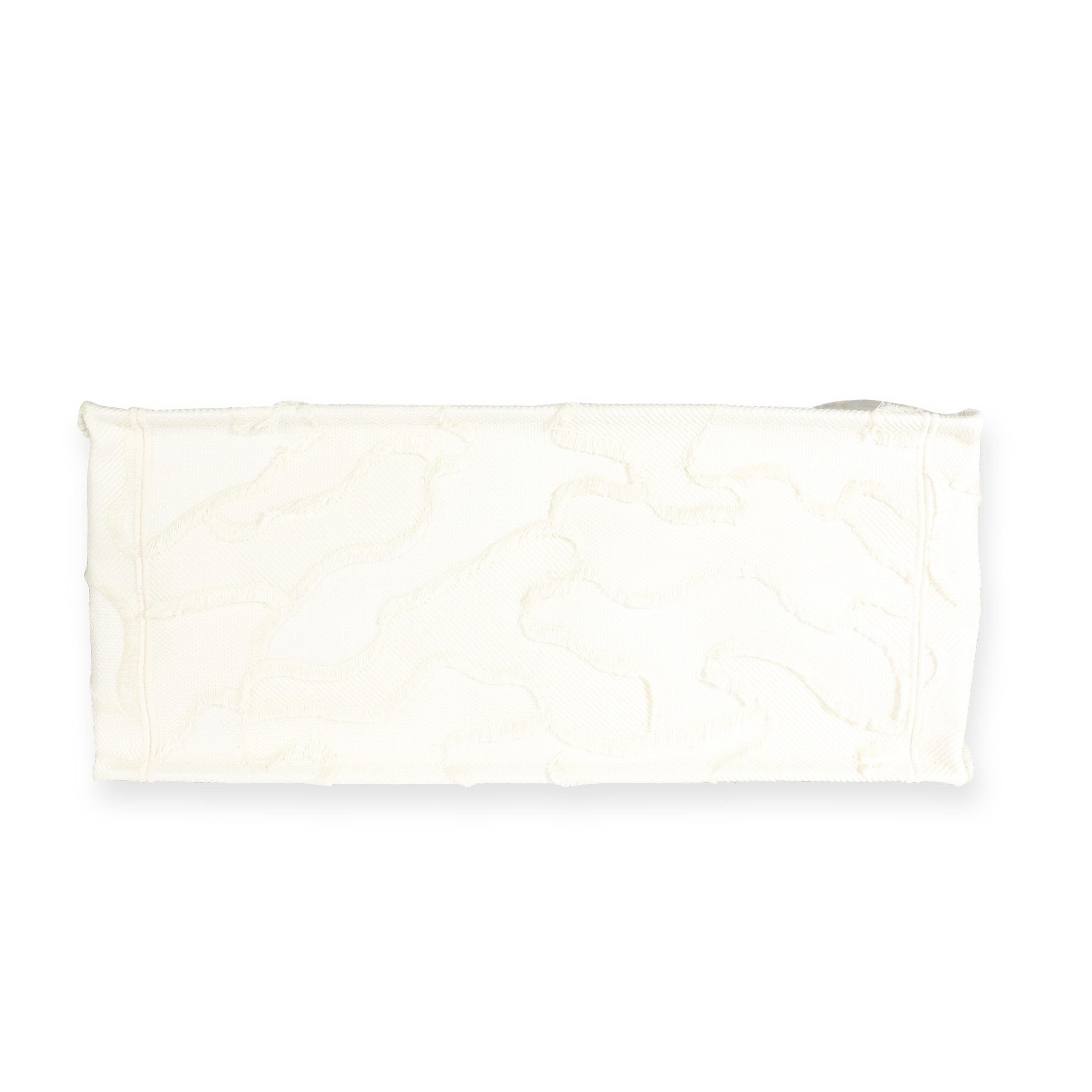 Dior White Camouflage Embroidery Large Book Tote