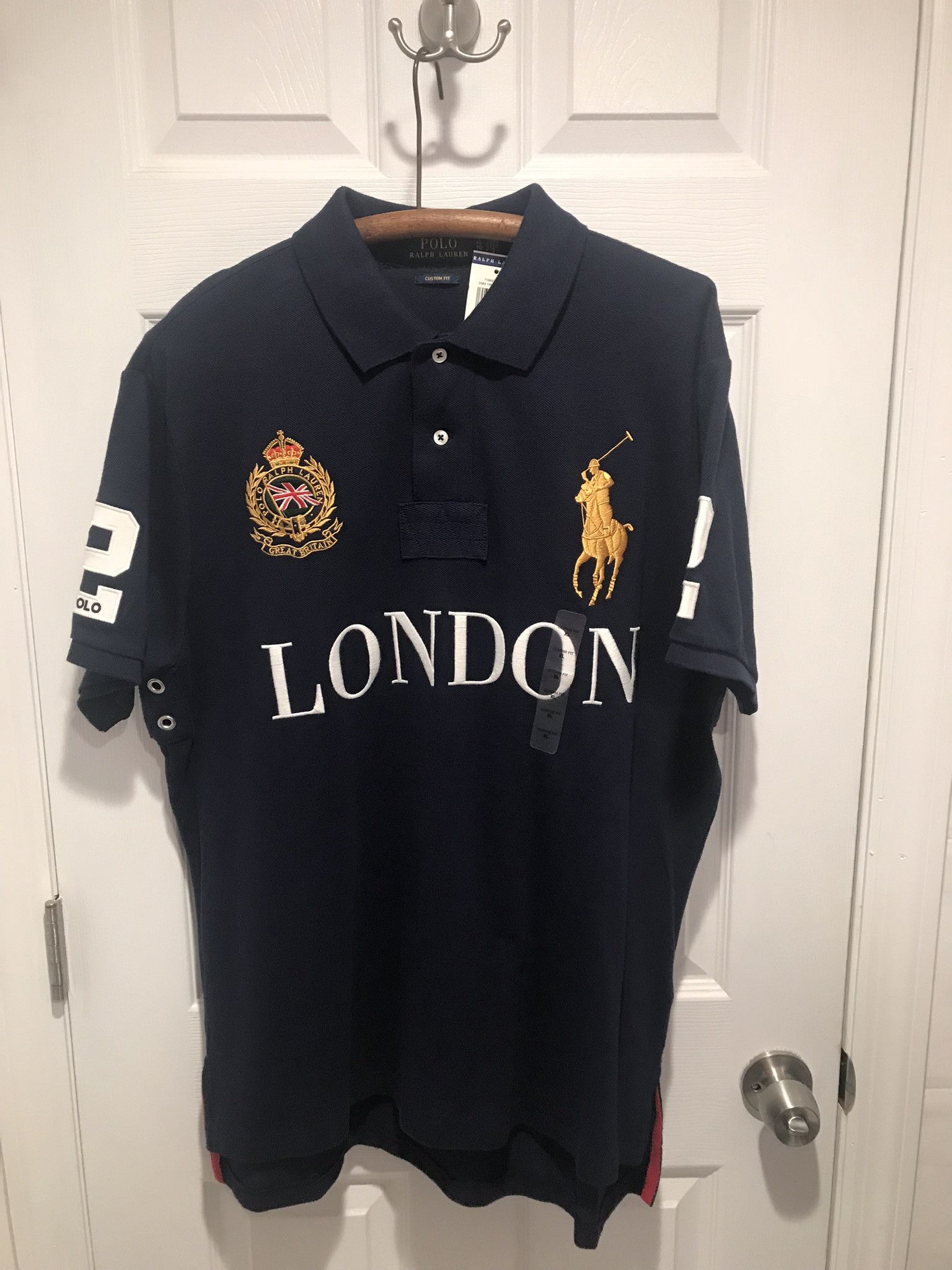 トップス 90s archive polo ralph lauren london us Polo Ralph Lauren London Polo Large | Double Double Vintage
