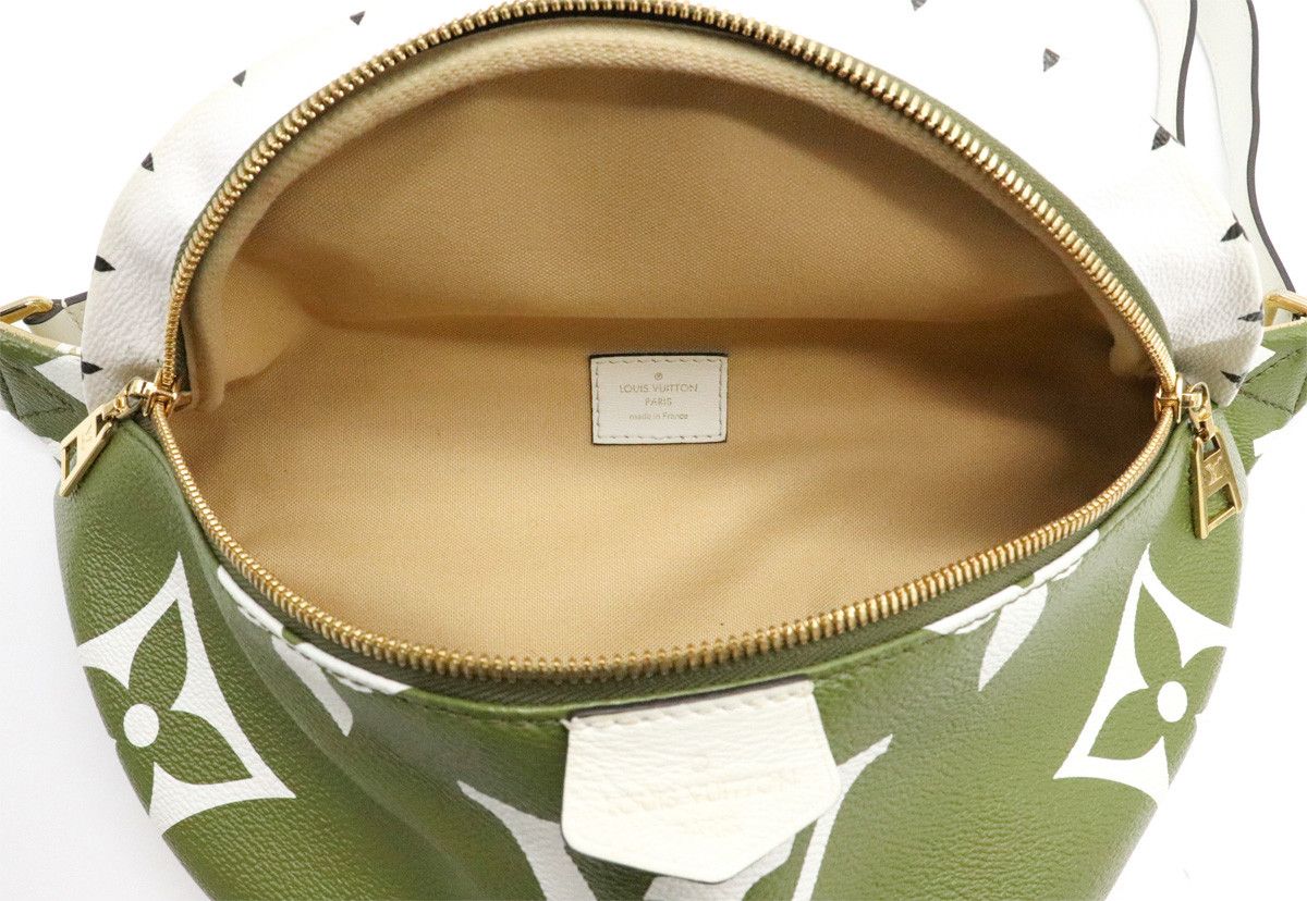 Louis Vuitton Waist Bag Waist Pouch Khaki Beige White