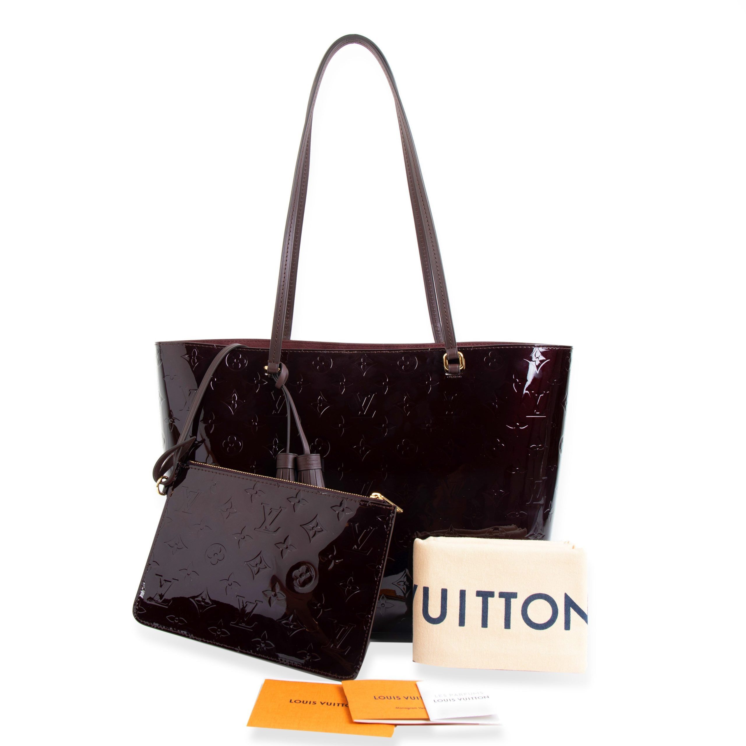 Louis Vuitton Amarante Vernis Long Beach MM Tote Bag