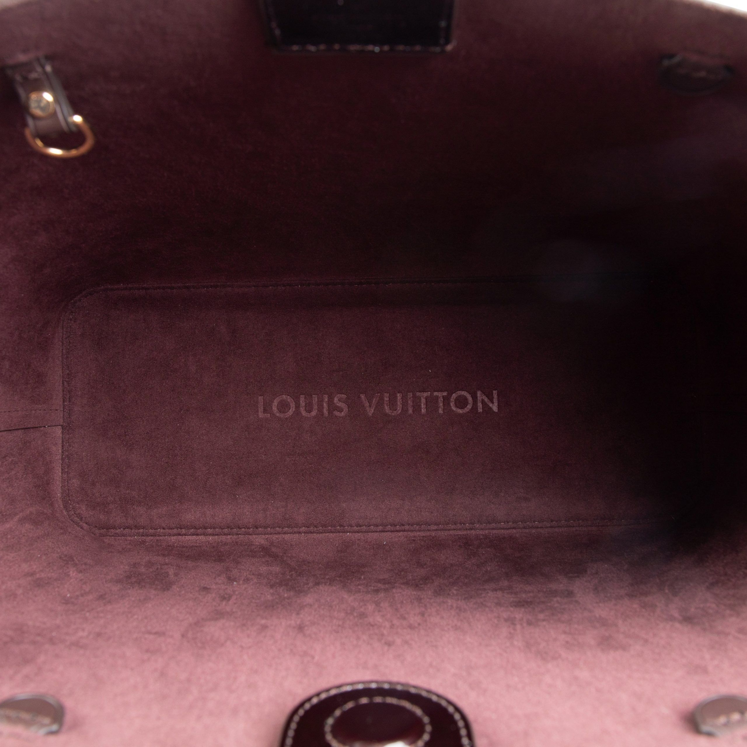Louis Vuitton Amarante Vernis Long Beach MM Tote Bag