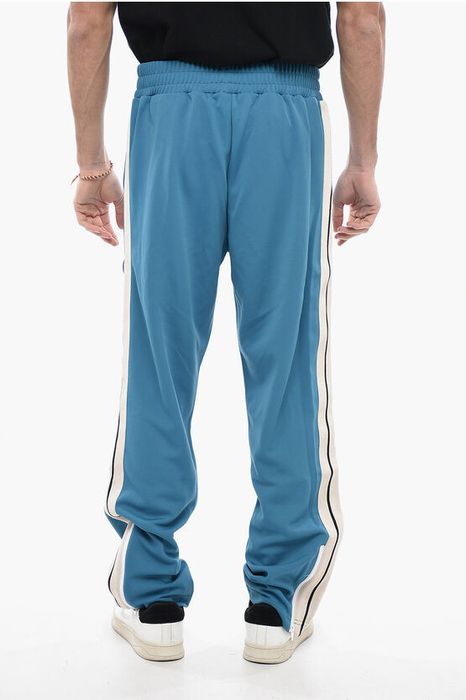 Palm Angels Track Pants with Contrasting side Bands and Ankle Zip