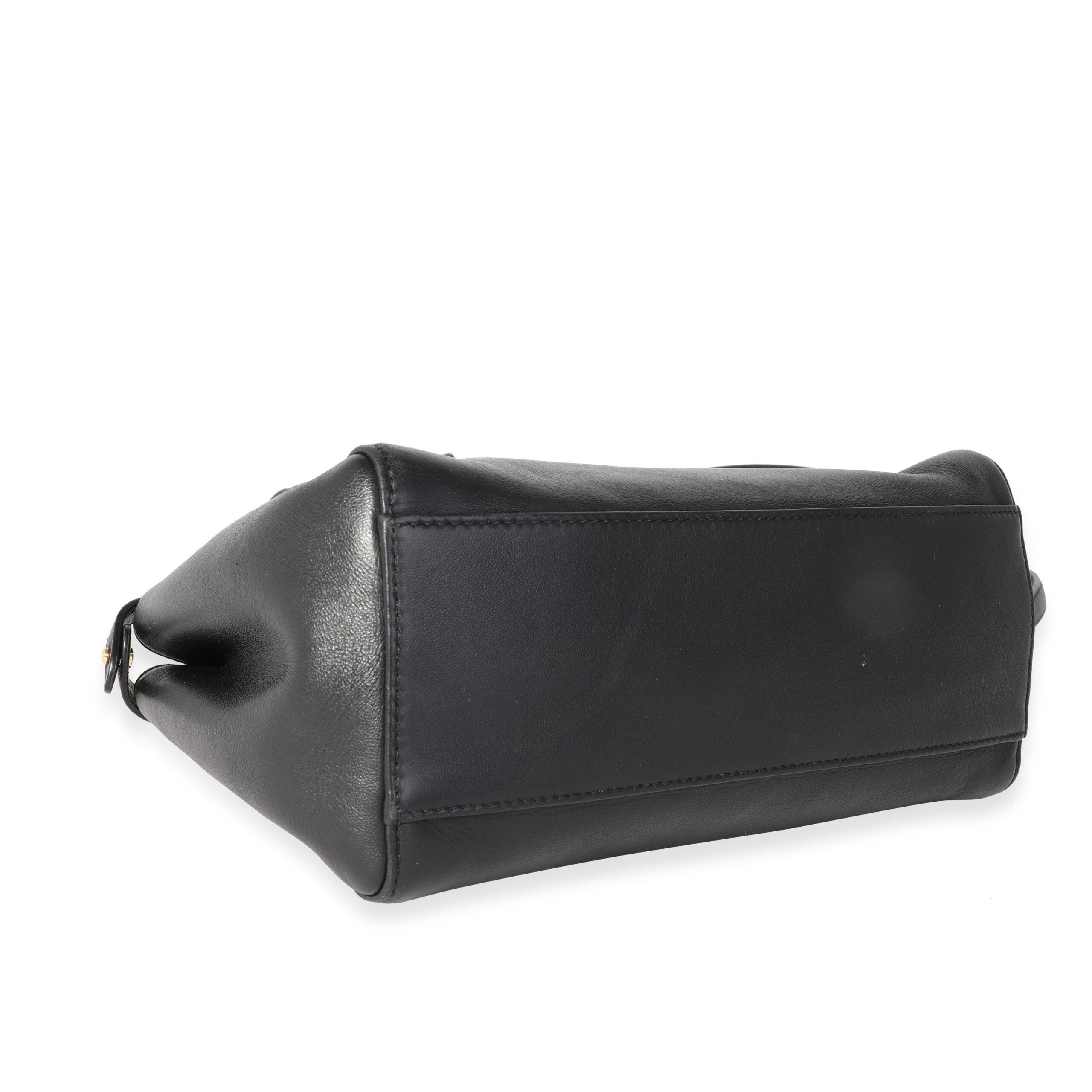 Fendi Fendi Black Nappa Leather Iconic Mini Peekaboo Bag Size ONE SIZE - 5 Thumbnail