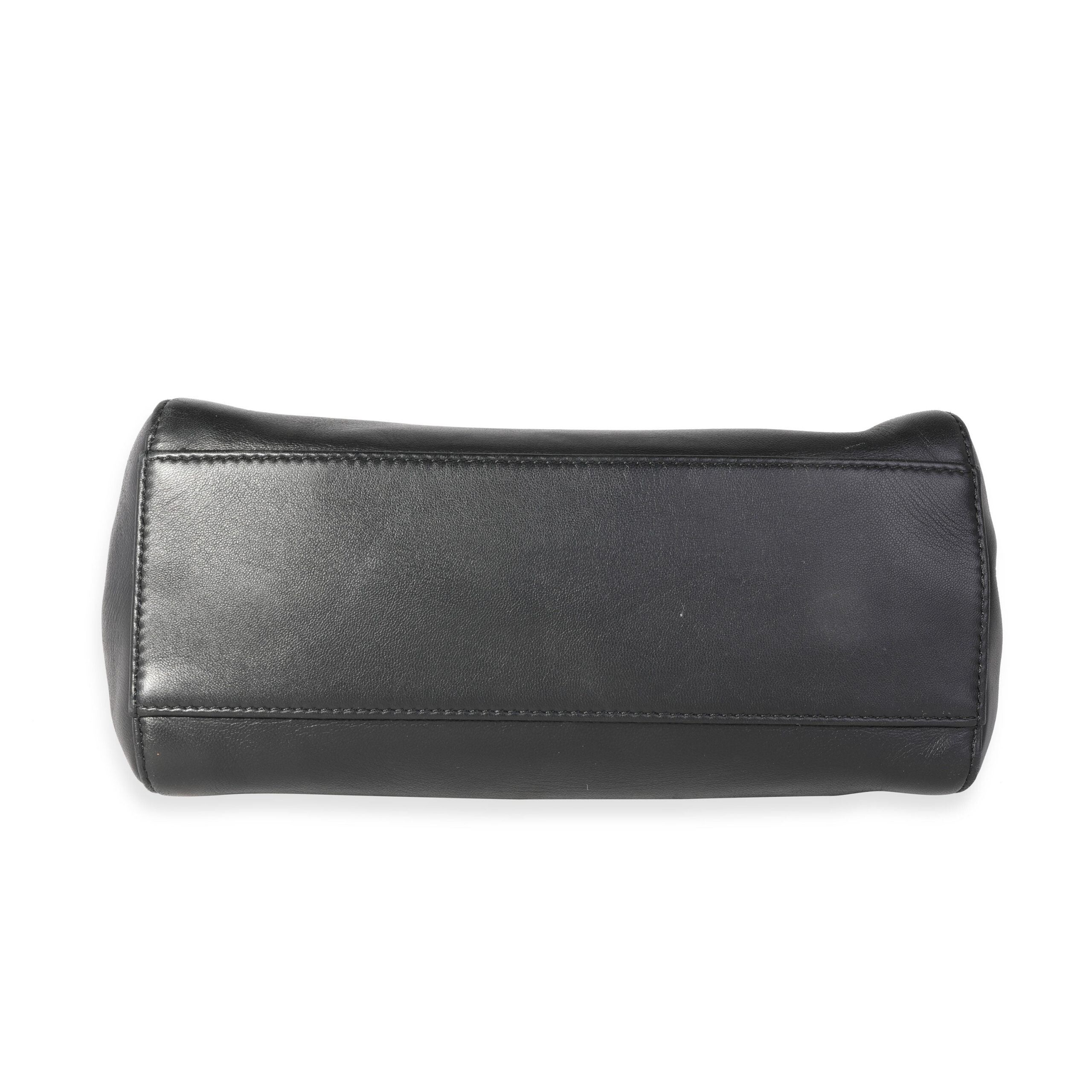 Fendi Fendi Black Nappa Leather Iconic Mini Peekaboo Bag Size ONE SIZE - 4 Thumbnail