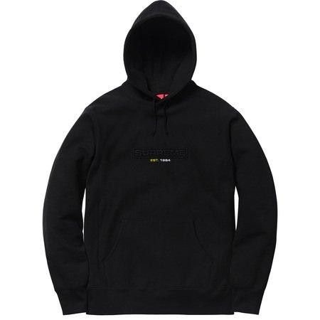 Supreme Supreme Embossed Logo Hooded Sweatshirt (SS18) Black | Grailed