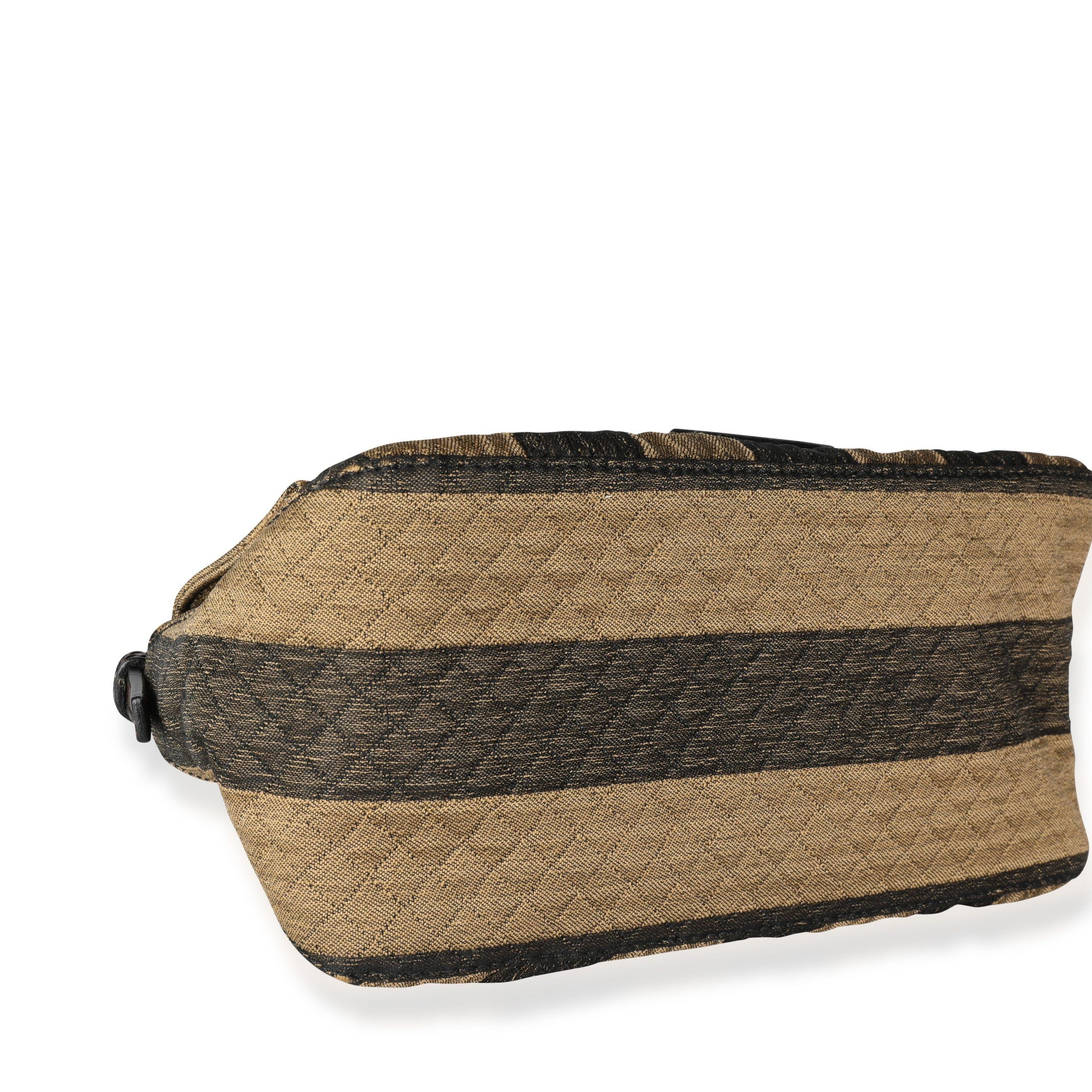 Fendi Brown Pequin Quilted Mini Mama Baguette