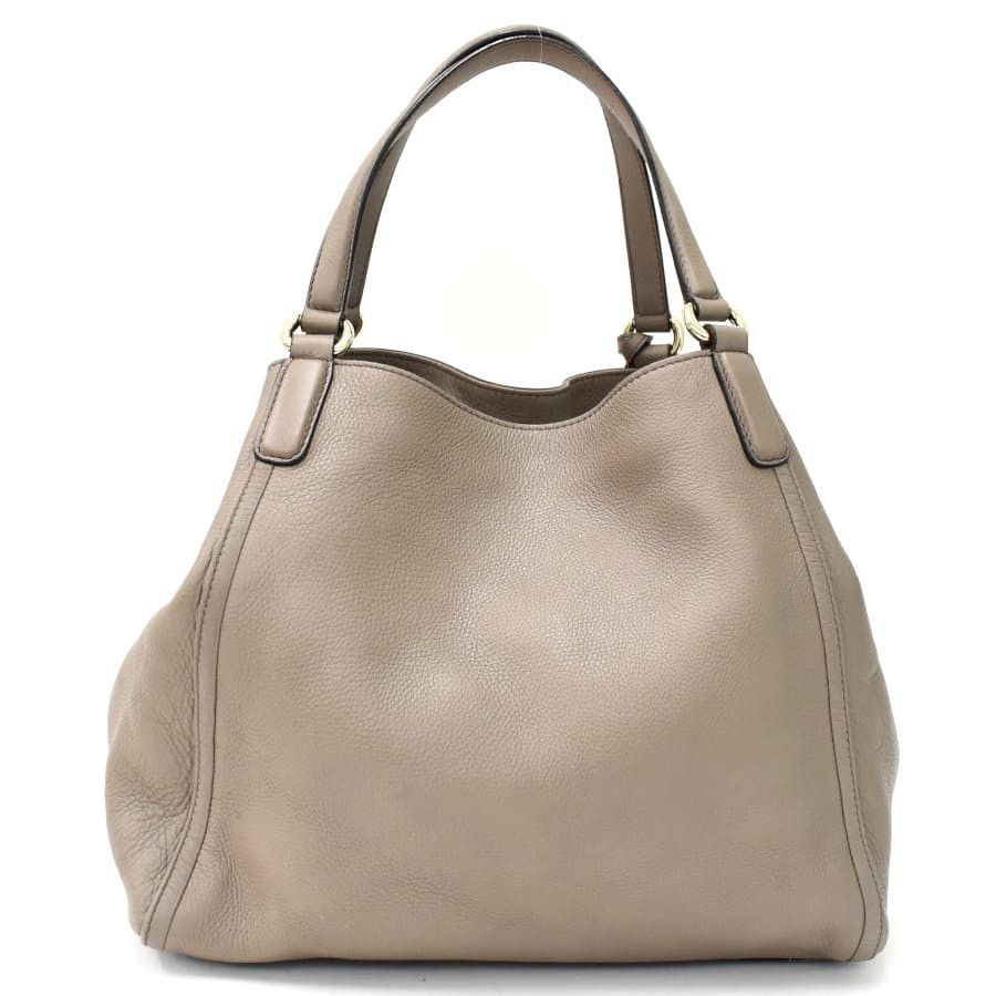 Gucci Handbag Tote Soho Fringe Tassel Leather Greige