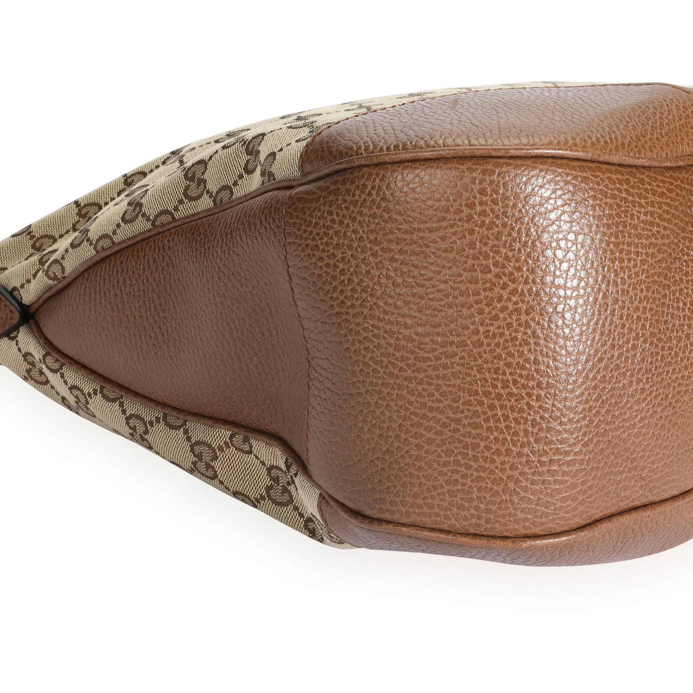 Gucci Brown GG Canvas & Leather Bree Hobo Bag