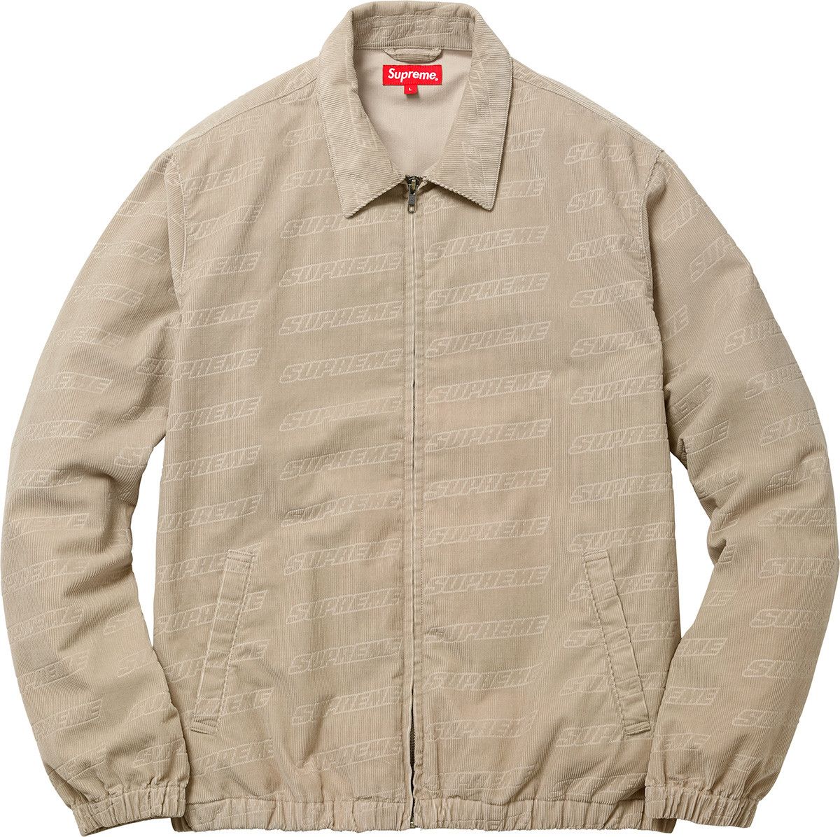 Supreme Supreme Debossed Logo Corduroy Jacket Tan | Grailed