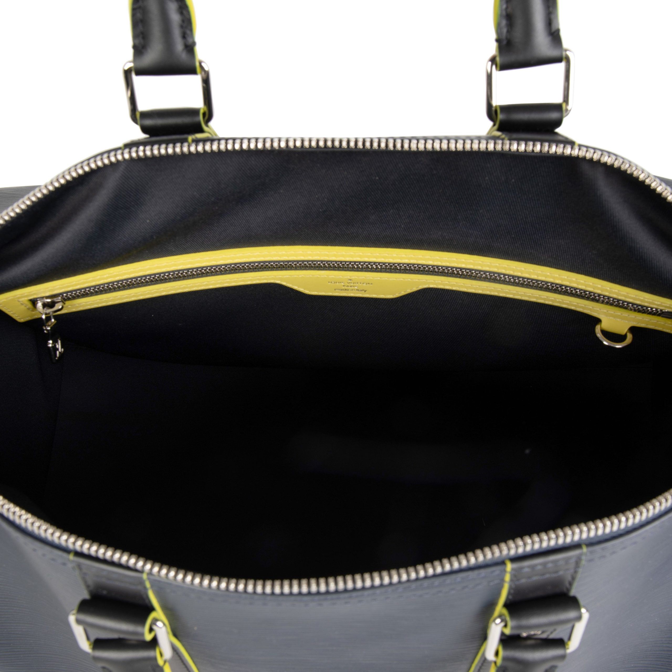 Louis Vuitton Marine Epi Leather Patchwork Graphite Keepall 50 Duffle Bag