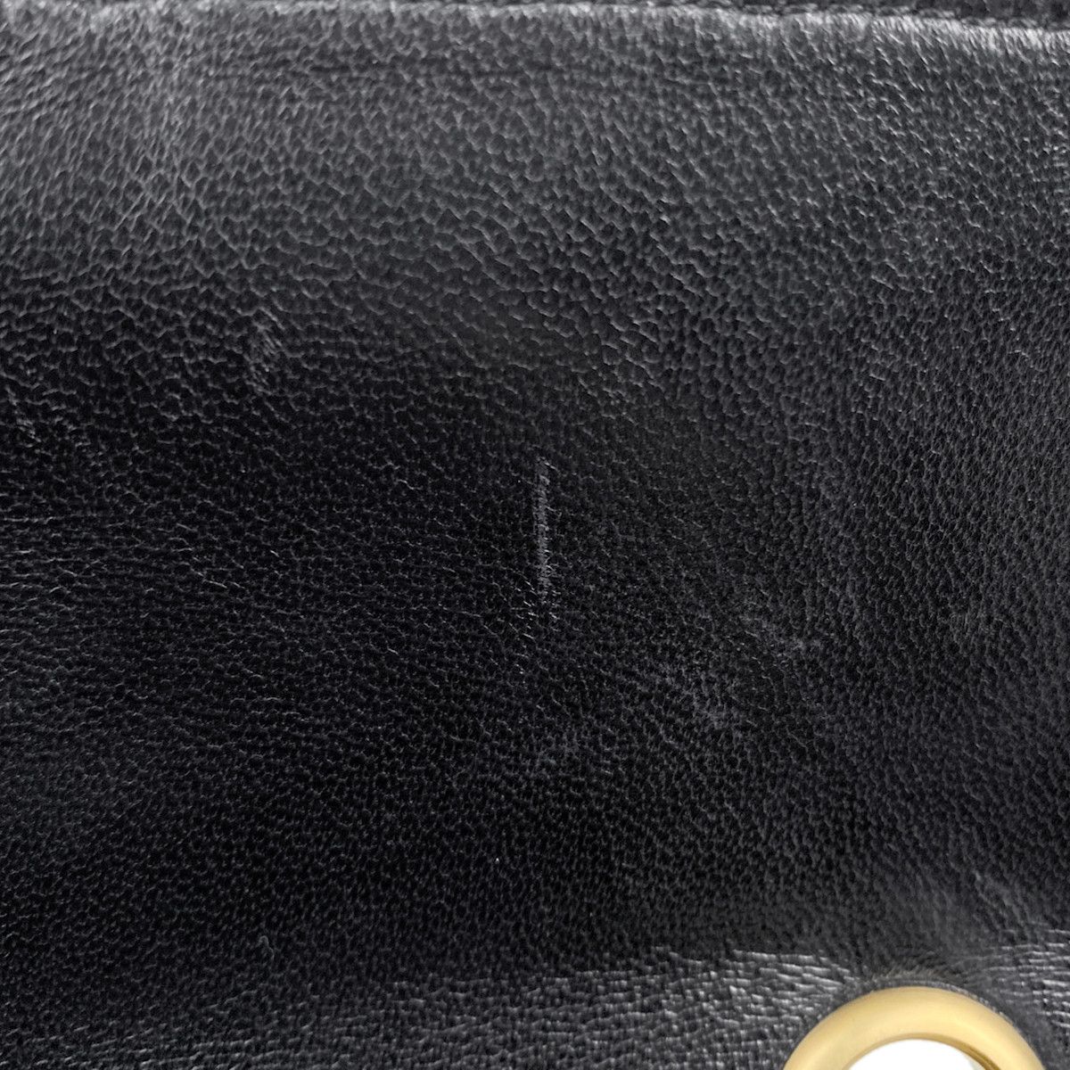 Chanel Chocolate Bar Chain Shoulder Bag Leather Black