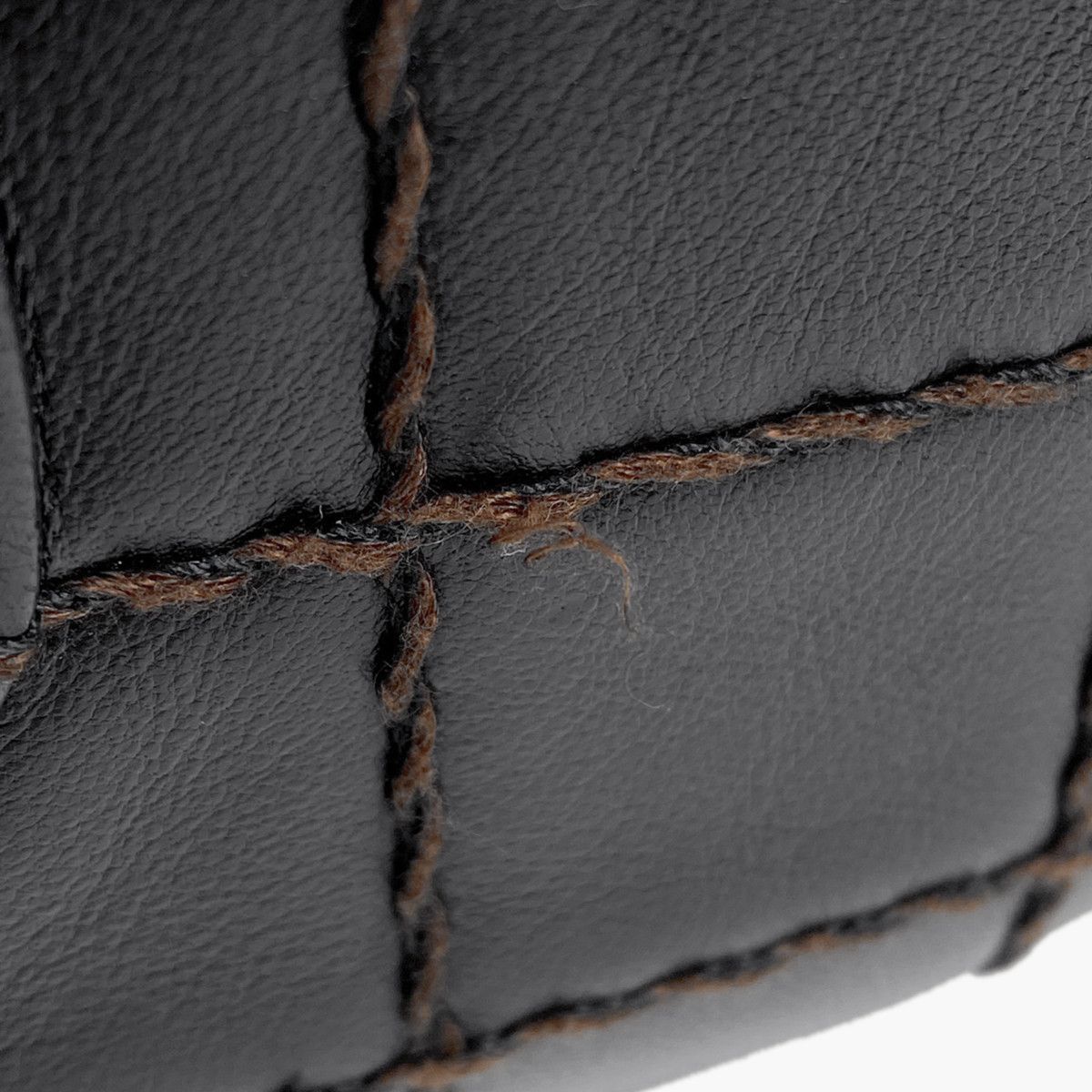 Chanel Chocolate Bar Chain Shoulder Bag Leather Black