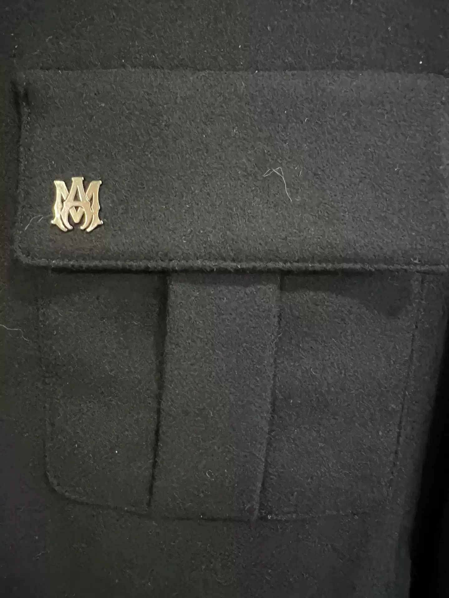 Amiri Wool Fannel Blouson Wool Logo Jacket Light Jackets