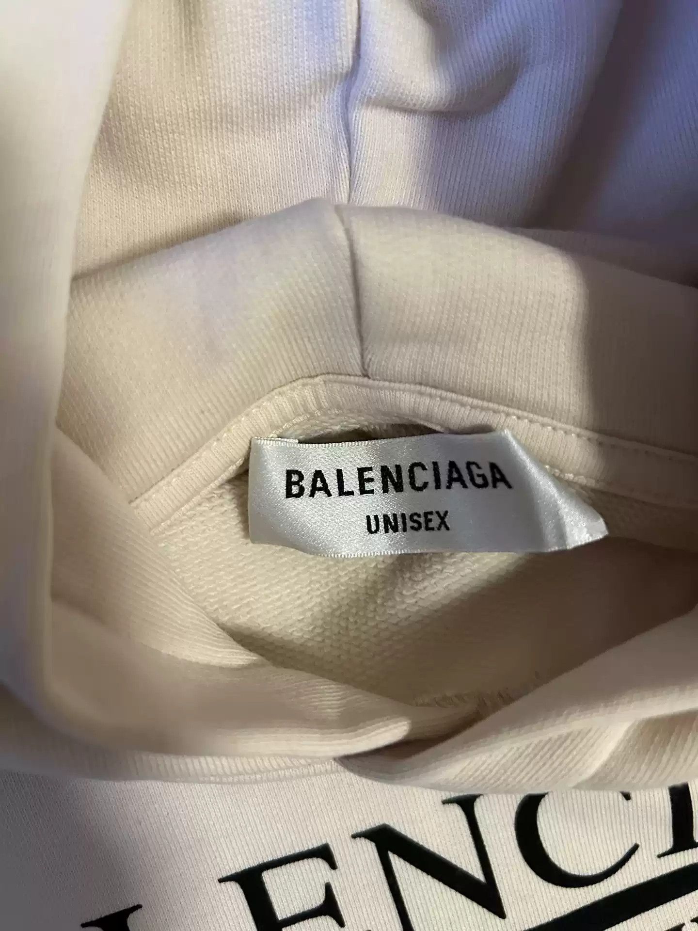 Balenciaga Balenciaga Retail Therapy Beige White Chest Logo Hoodie Size US M / EU 48-50 / 2 - 3 Thumbnail