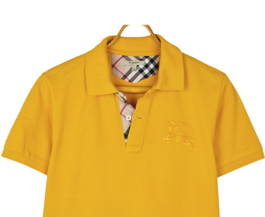 Burberry logo yellow polo Grailed