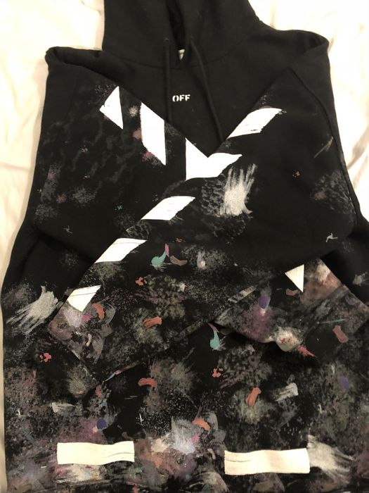 Off white brushed galaxy on sale hoodie