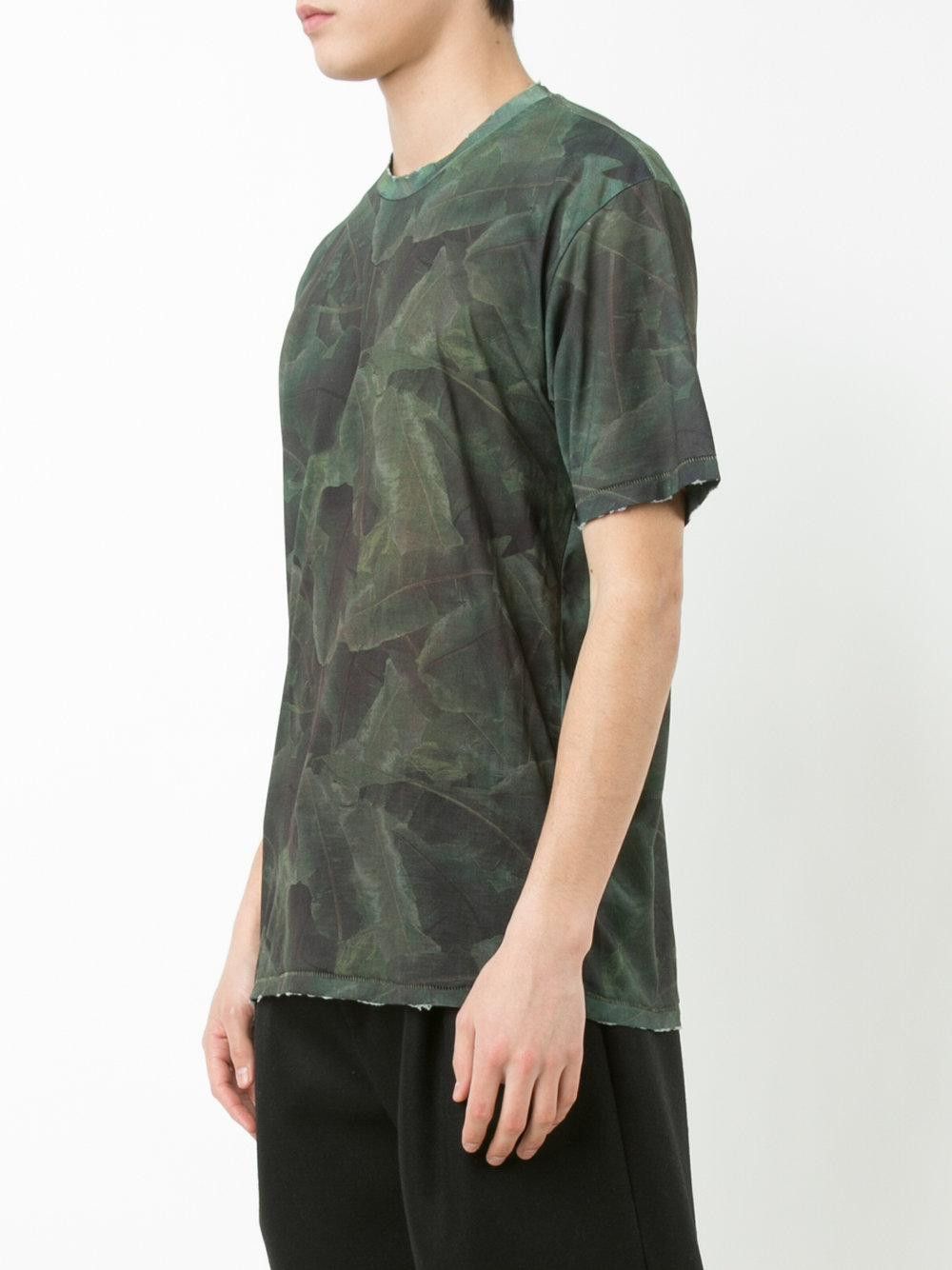 Baja East Baja East Men's Green Palm Print T-shirt Size US M / EU 48-50 / 2 - 2 Thumbnail