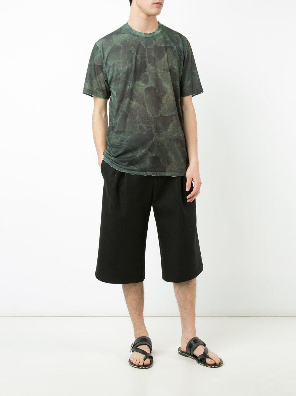 Baja East Baja East Men's Green Palm Print T-shirt Size US M / EU 48-50 / 2 - 1 Thumbnail