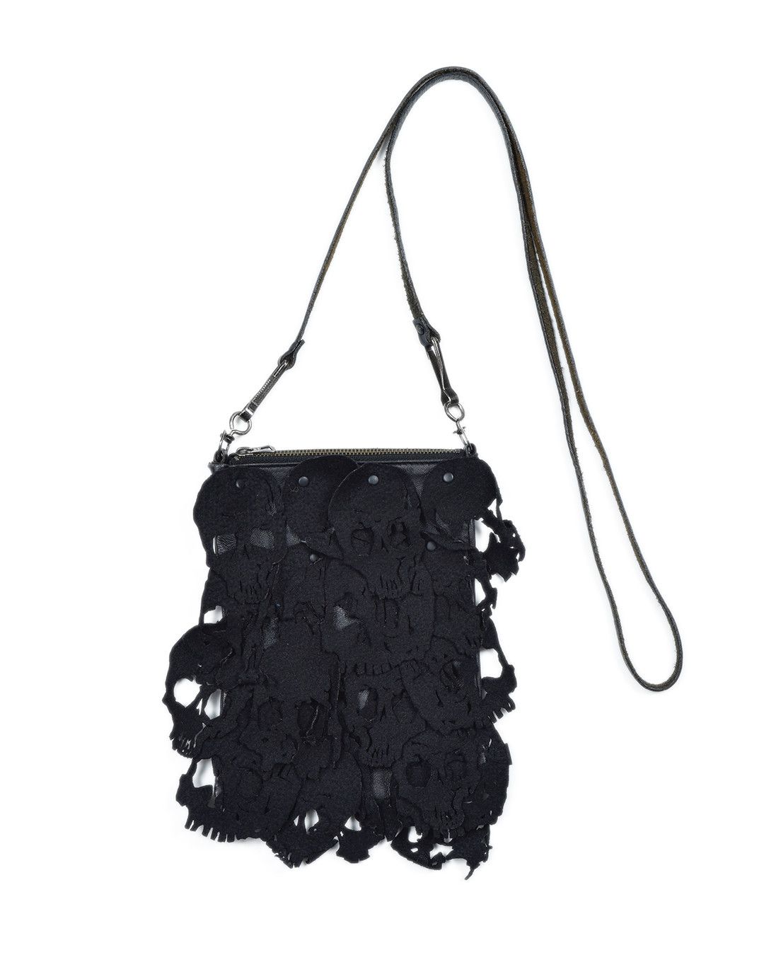 AW05 Skull Patches Leather Bag