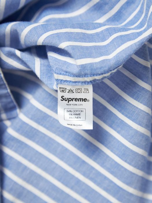 Supreme Classic Logo Stripped Shirt