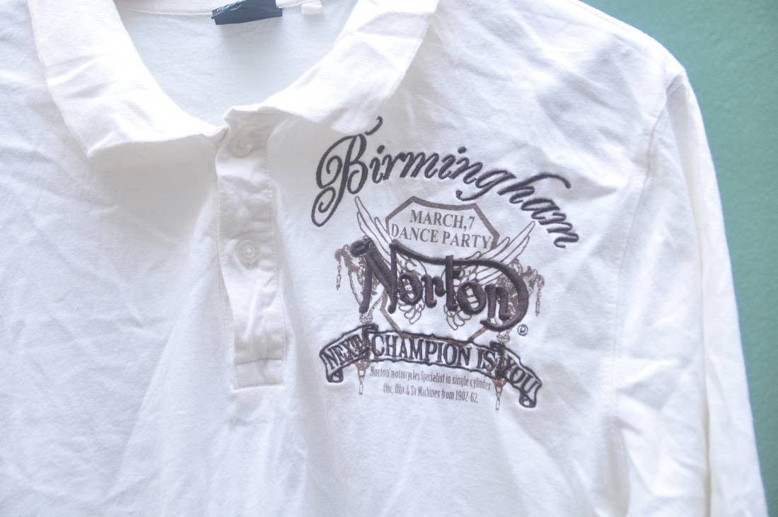 Designer × Japanese Brand × Norton Vintage Norton Birmingham White Shirt Travis Scott Style Size US M / EU 48-50 / 2 - 3 Thumbnail