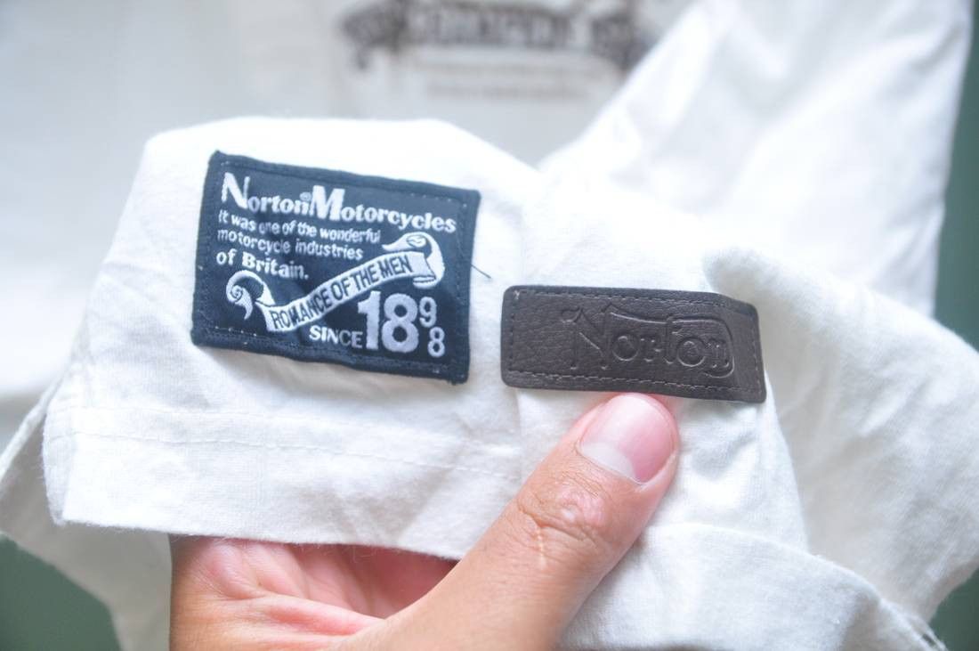 Designer × Japanese Brand × Norton Vintage Norton Birmingham White Shirt Travis Scott Style Size US M / EU 48-50 / 2 - 4 Thumbnail