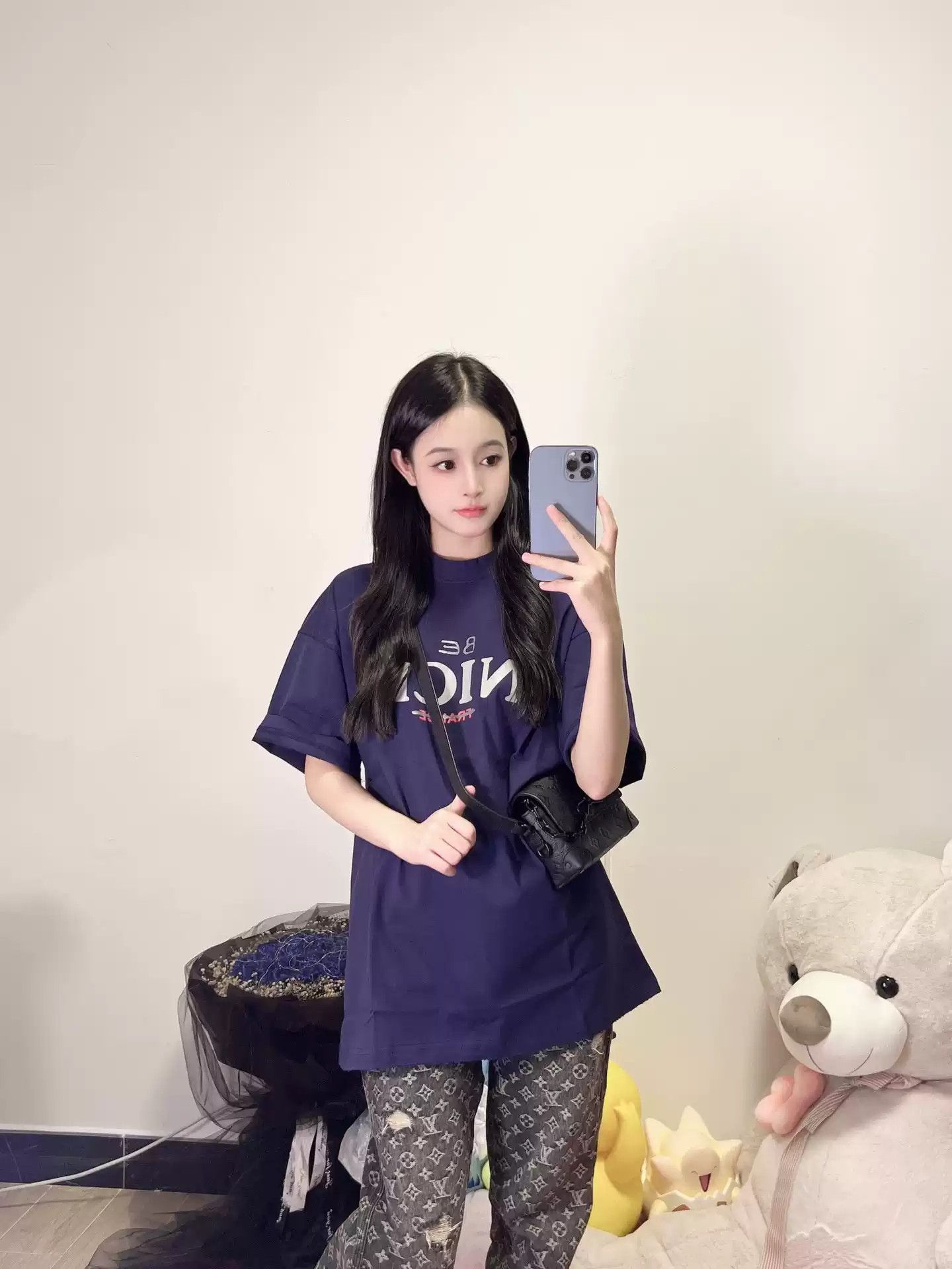 Balenciaga Balenciaga Blue Be Nice 23Fw Short Sleeve Size US M / EU 48-50 / 2 - 7 Thumbnail