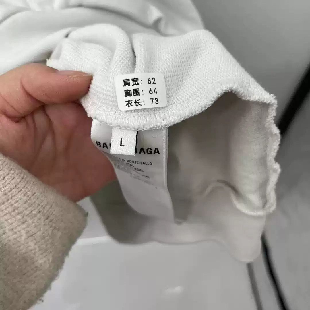 Balenciaga Balenciaga White Printed Logo Zipper Hoodie Size US L / EU 52-54 / 3 - 4 Thumbnail