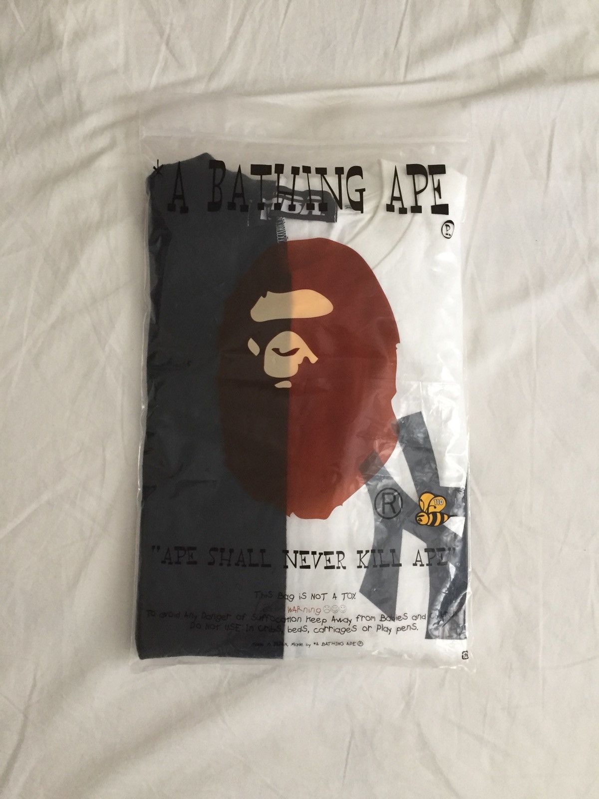 Bape × Neighborhood “Brotherhood” Split NY Tee Size US XL / EU 56 / 4 - 2 Thumbnail
