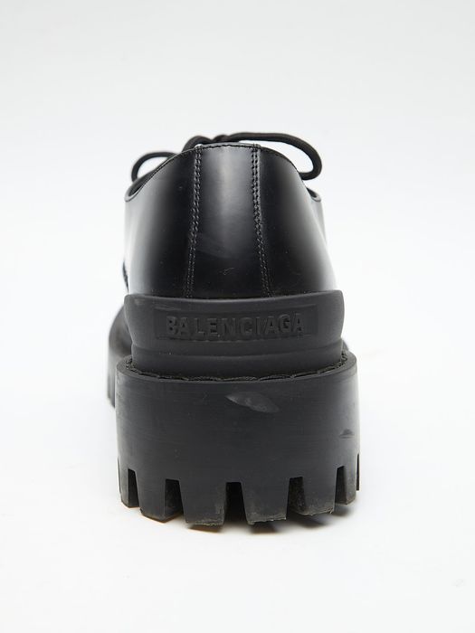 Balenciaga Black Strike Leather Creeper Derby Shoes | Grailed