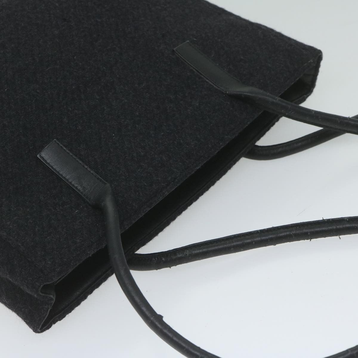 Prada PRADA Tote Bag Wool Black Auth 61633 Size ONE SIZE - 6 Thumbnail