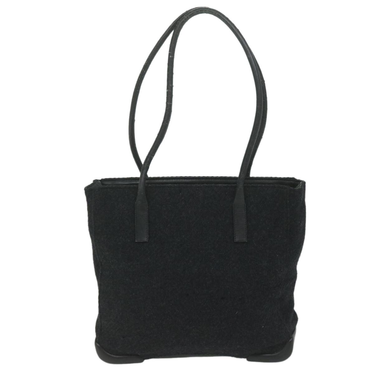 Prada PRADA Tote Bag Wool Black Auth 61633 Size ONE SIZE - 2 Preview