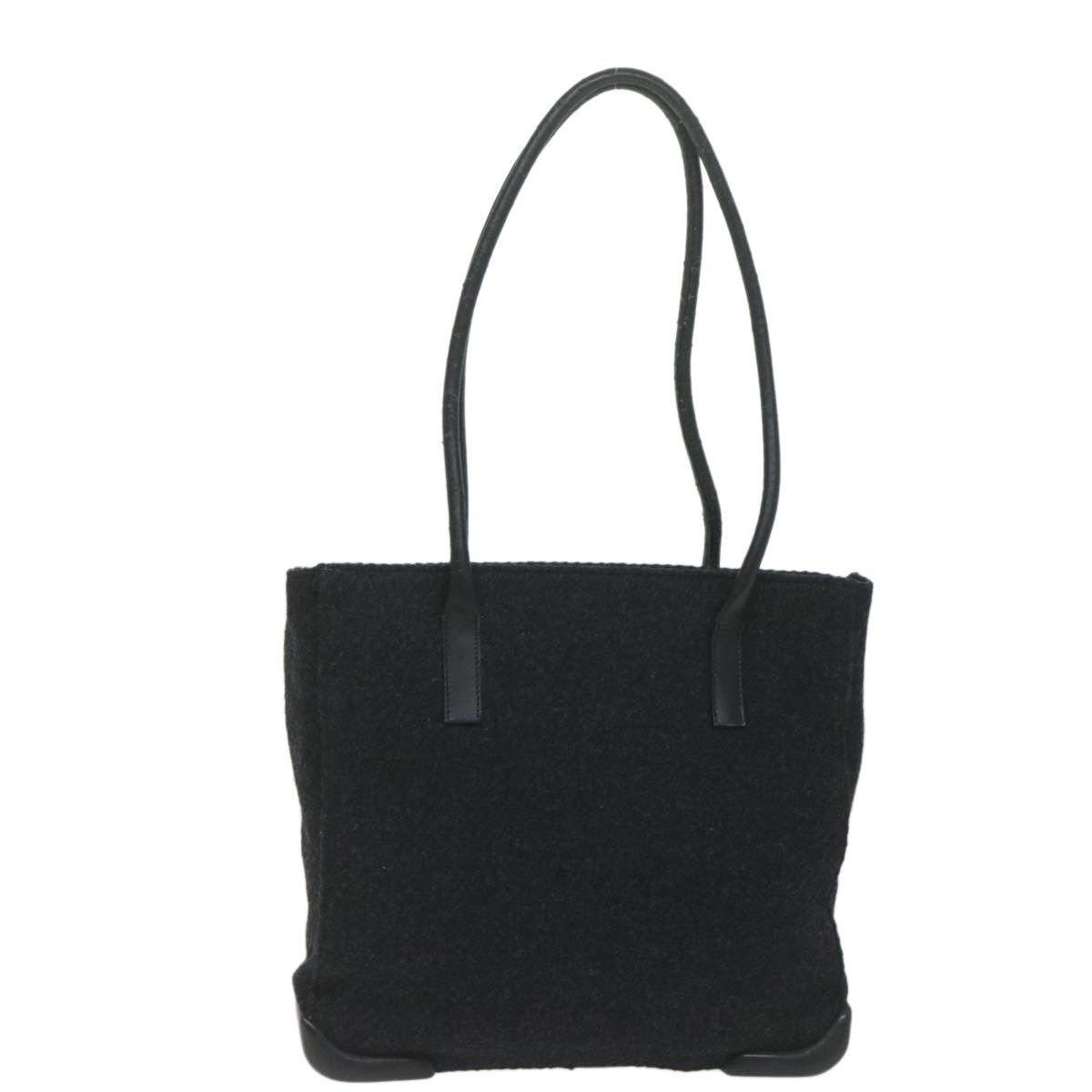 Prada PRADA Tote Bag Wool Black Auth 61633 Size ONE SIZE - 13 Thumbnail