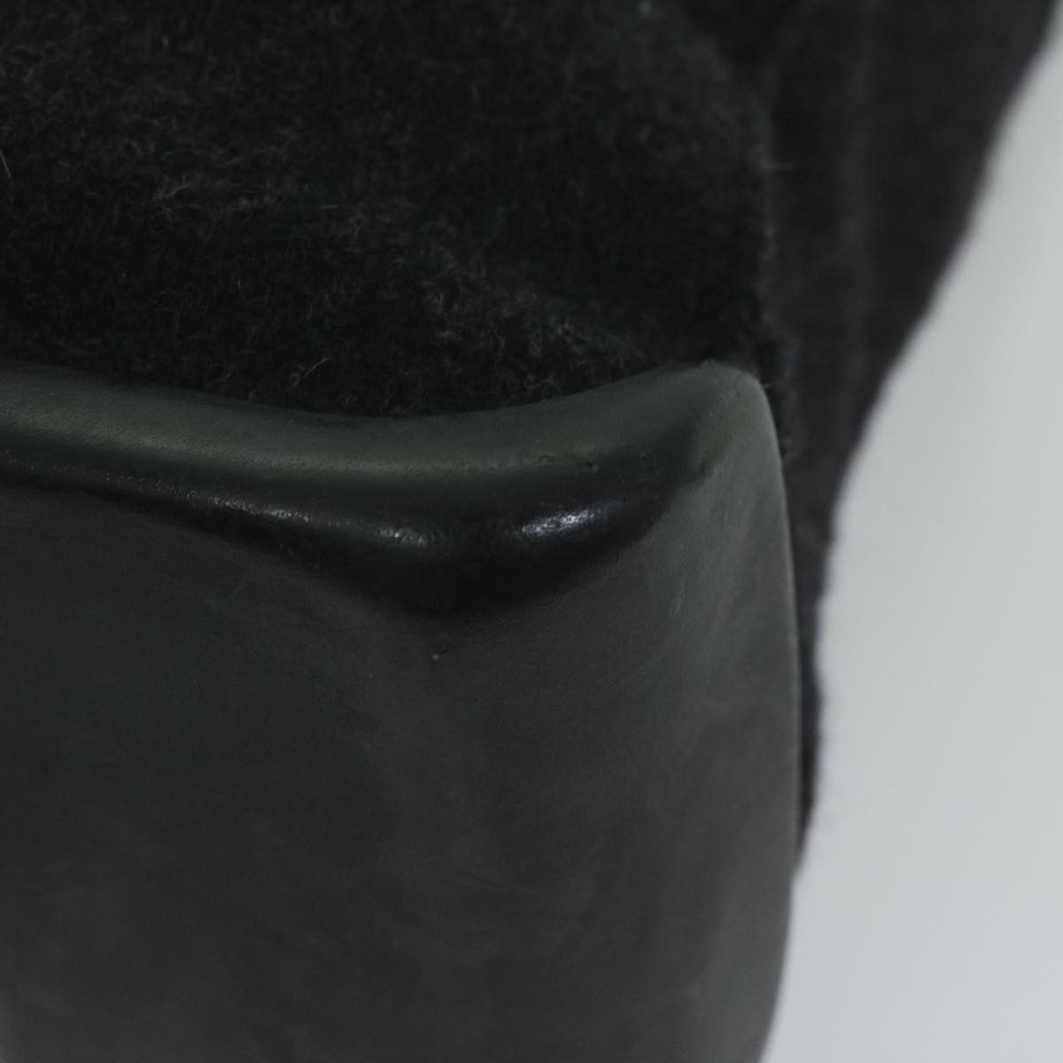 Prada PRADA Tote Bag Wool Black Auth 61633 Size ONE SIZE - 10 Thumbnail