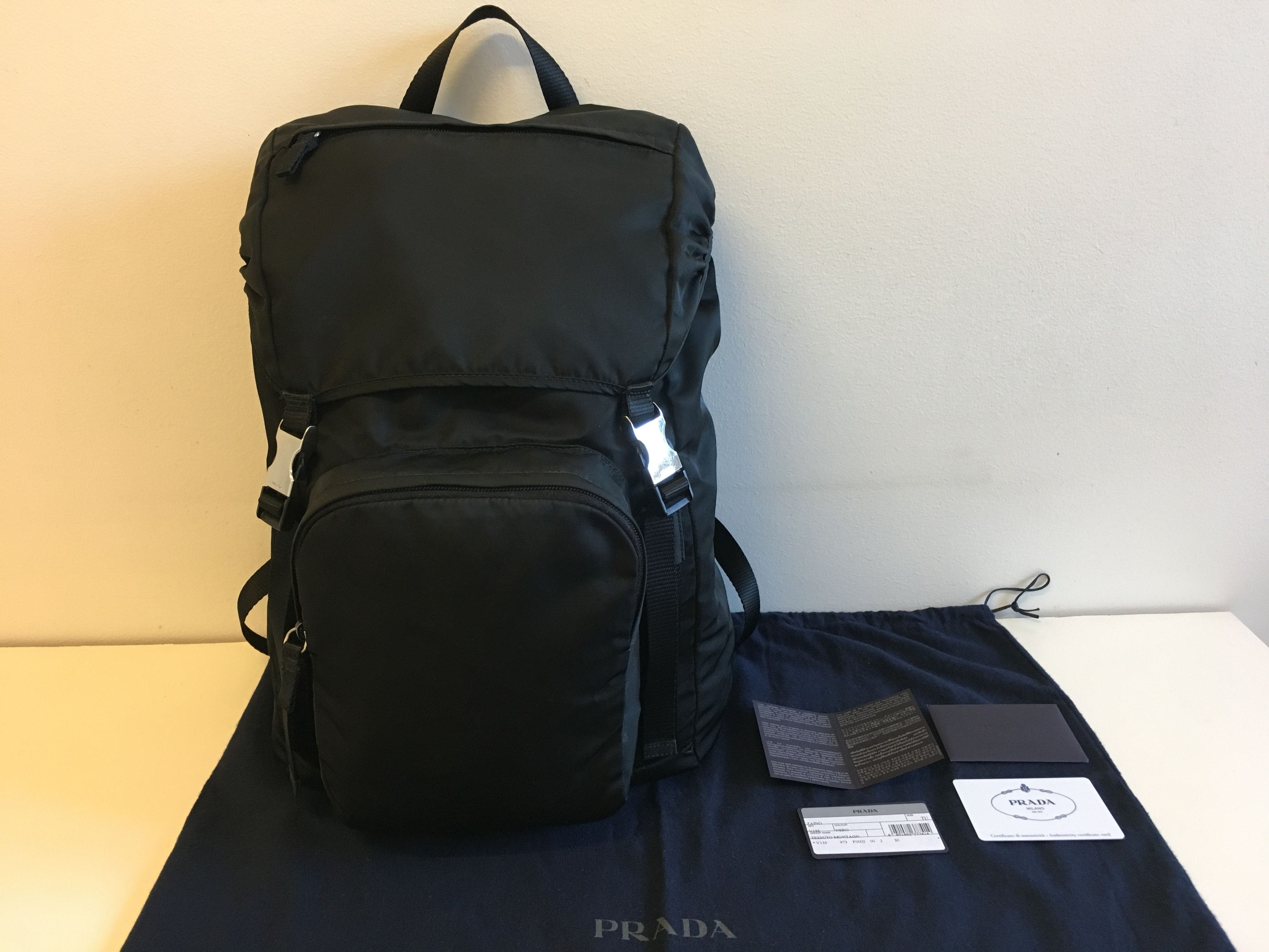Prada Backpack Large Vela Sport Nylon V135 Black (Nero