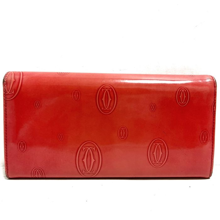 CARTIER happy Birthday Purse Bifold Wallet Wallet Bordeaux