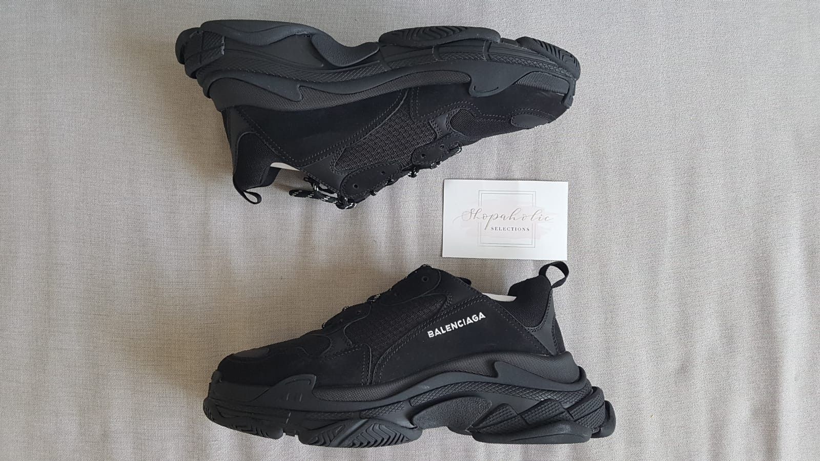 Balenciaga BALENCIAGA TRIPLE S BLACK NON DISTRESSED EU45 Grailed