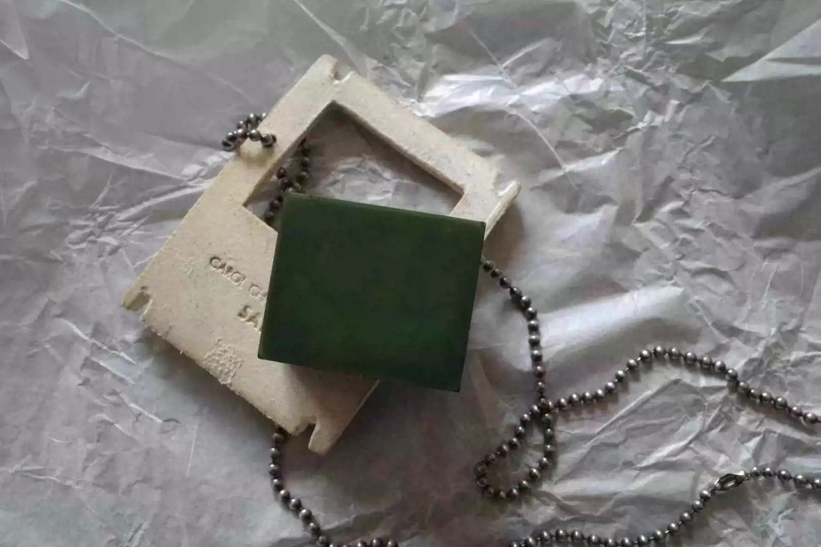 Carol Christian Poell carol christian poell Green dyed leather necklace Size ONE SIZE - 4 Thumbnail