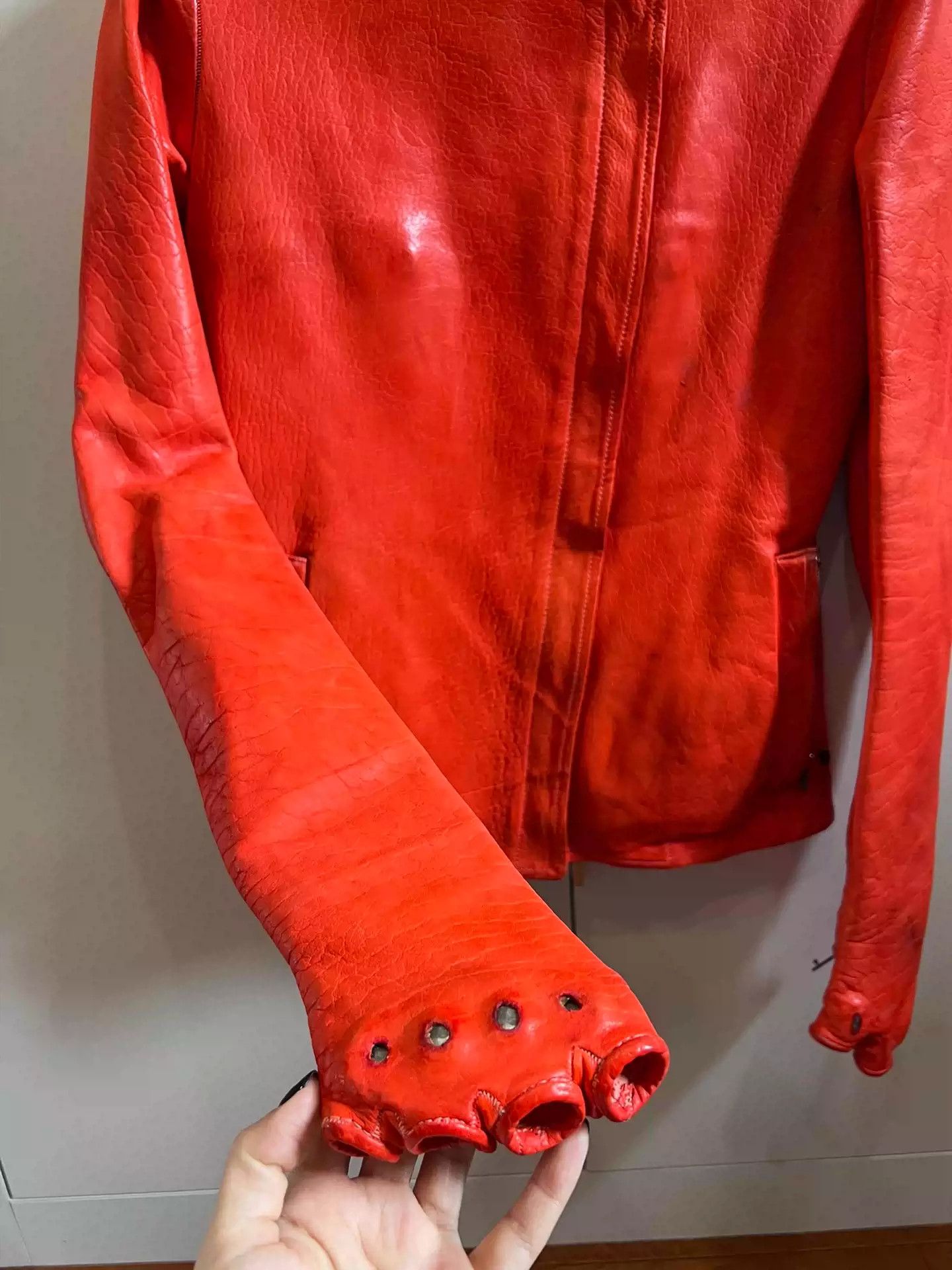 Carol Christian Poell carol christian poell ccp Exposed titanium leather coat Size S / US 4 / IT 40 - 2 Thumbnail