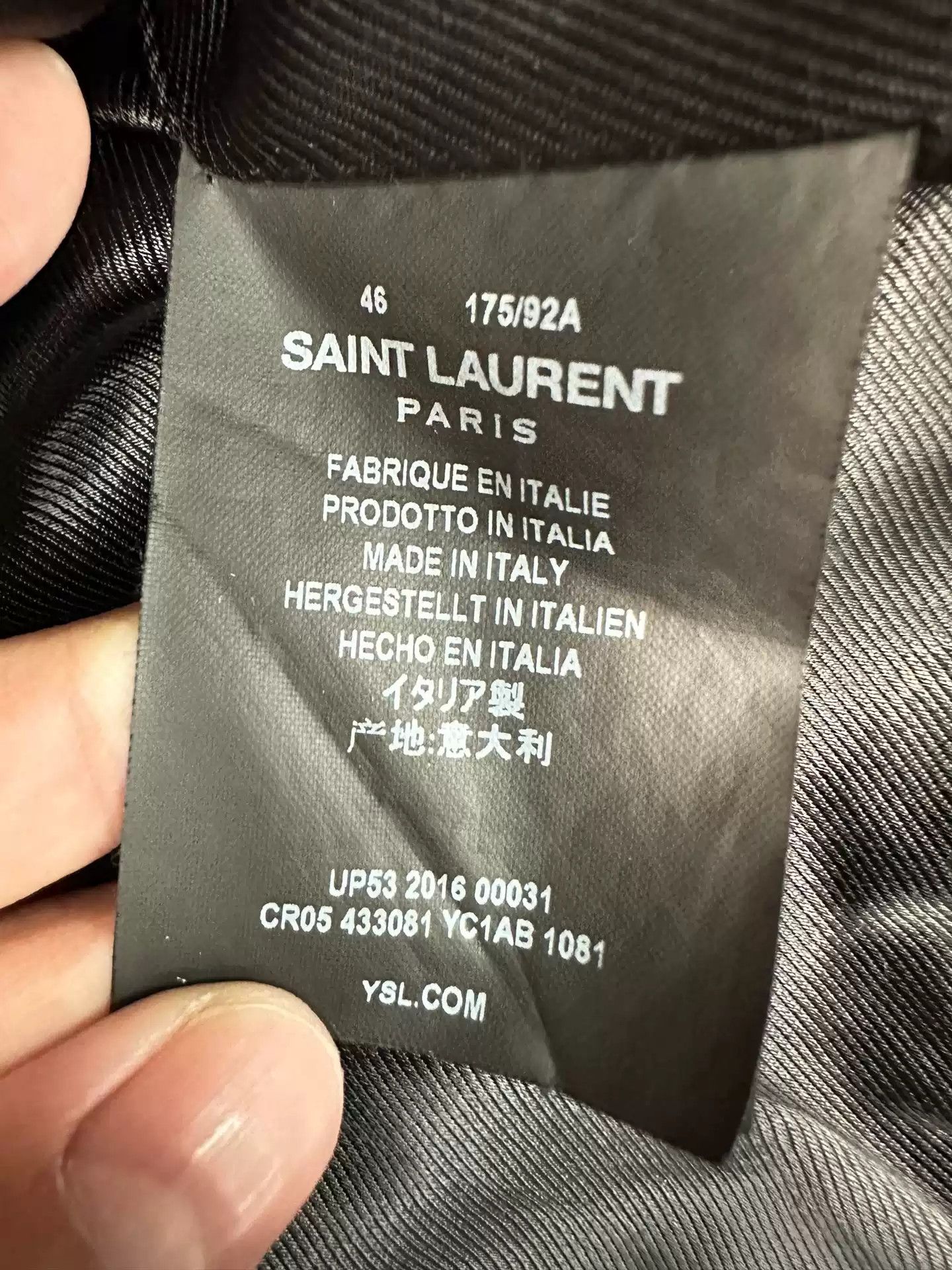 Saint Laurent Paris Saint laurent slp 16fw makes cowhide leather for old riveted locomotives. Size US M / EU 48-50 / 2 - 4 Thumbnail