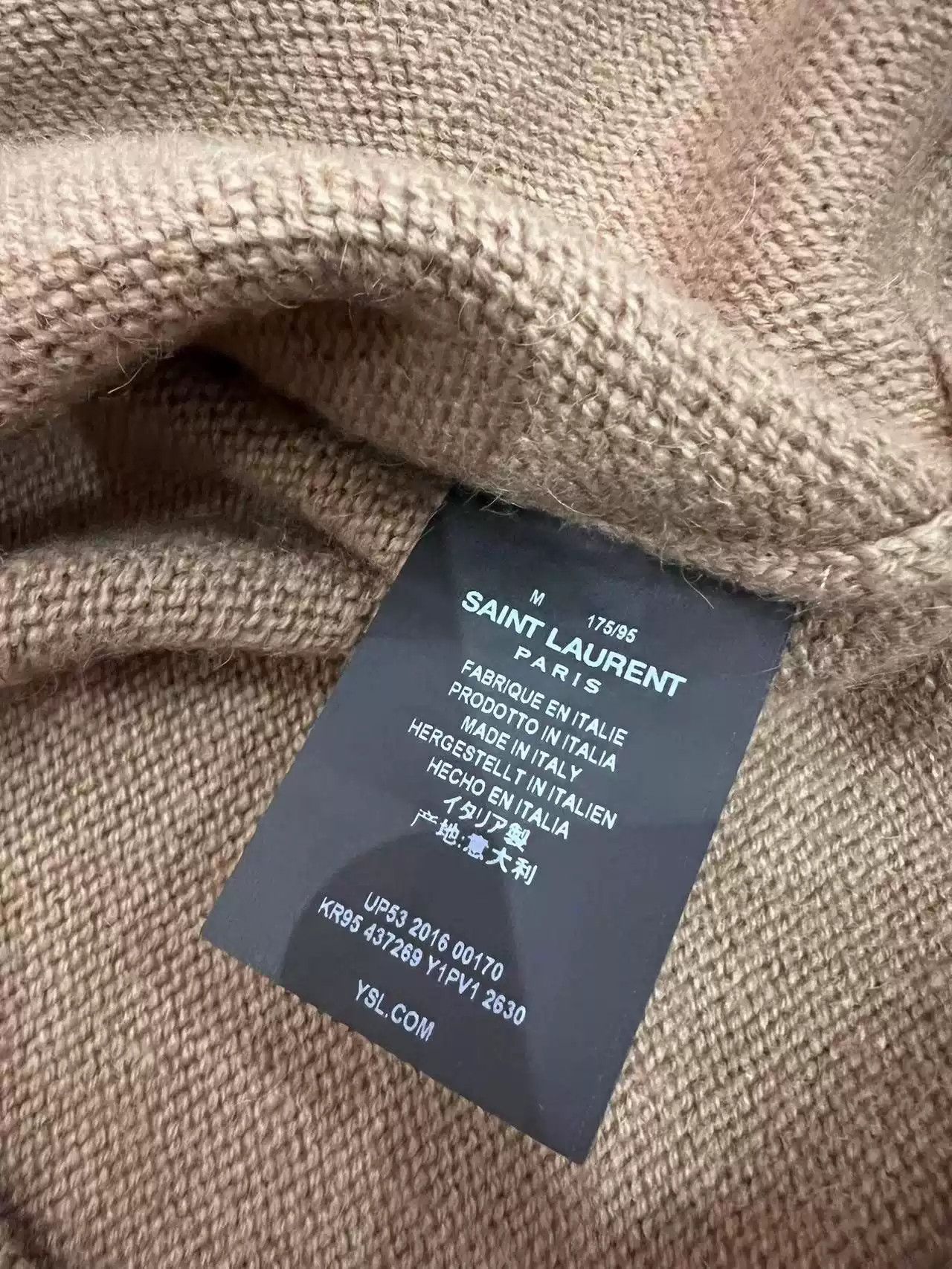 Saint Laurent Paris Saint Laurent camel khaki turtle neck Size US M / EU 48-50 / 2 - 4 Thumbnail