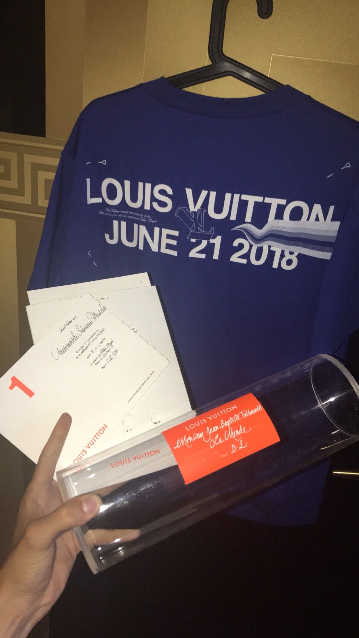 Louis Vuitton Virgil Abloh logo embroidered T-shirt ? White RM222Q JC8  HAY50W