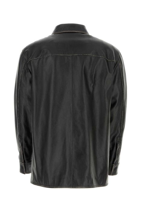 Black Nappa Leather Shirt