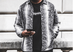 Supreme The North Face Snakeskin Taped Seam Coaches Jacket | Grailed
