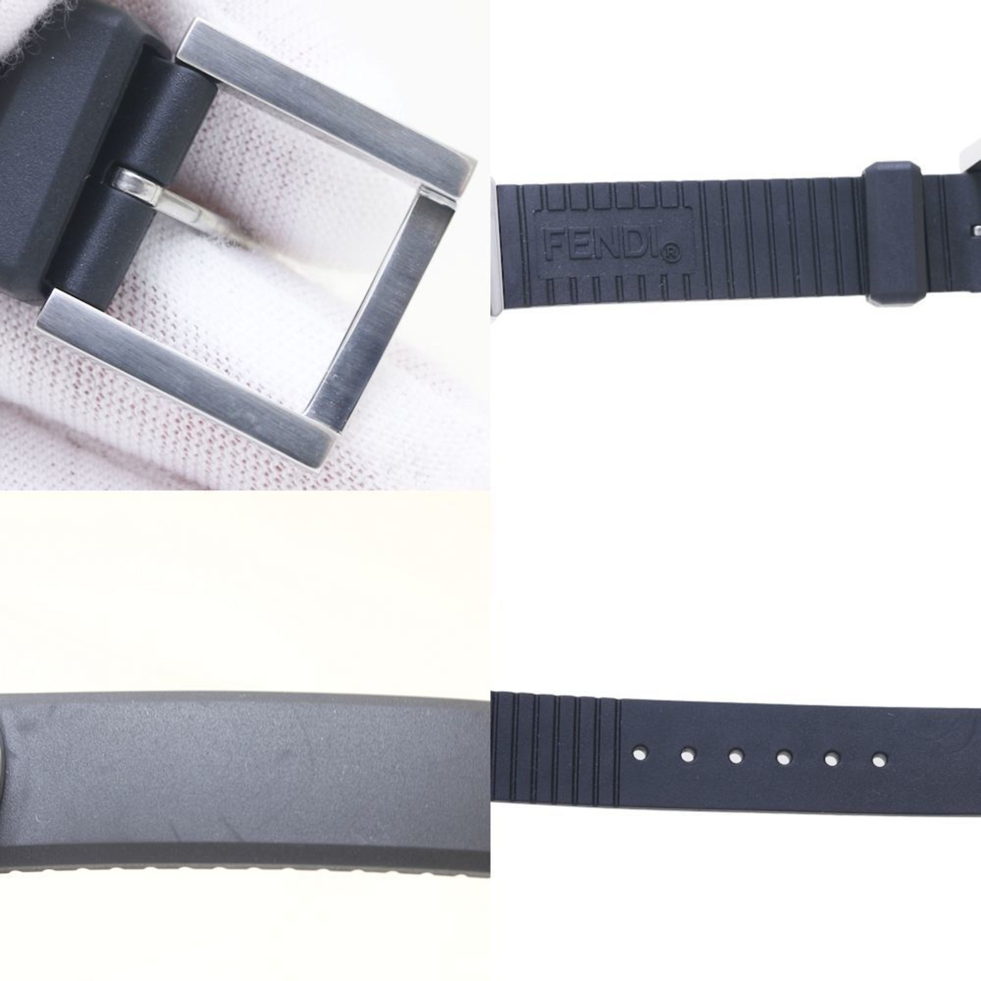 FENDI Boosra F802211 8010L Stainless Steel x Rubber Black Ladies 39213  Watches